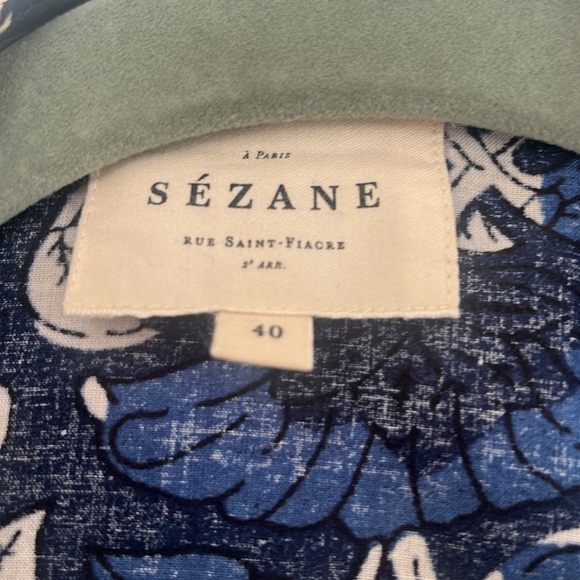Sezane Blue Floral Button Down Shirt - Picture 8 of 11